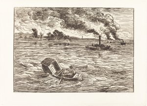 Gőzhajók alkotó: Charles Francois Daubigny