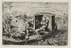 Egy étkezés lenyelése alkotó: Charles Francois Daubigny