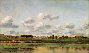The Banks of the Oise, 1859. alkotó: Charles Francois Daubigny
