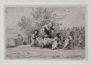 A hajókirándulás: a szekér öröksége (A gyerekek a szekérrel) alkotó: Charles Francois Daubigny