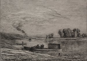 A hajó Conflansban, 1866. alkotó: Charles Francois Daubigny