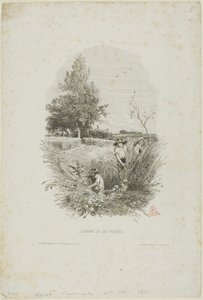 A gyermek és a virágok alkotó: Charles Francois Daubigny