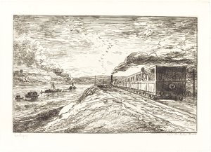 Az indulás (Le Depart) alkotó: Charles Francois Daubigny