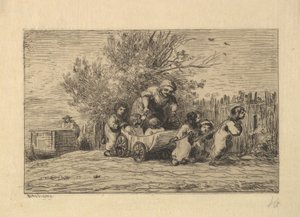 A szekér örökösei, 1861. alkotó: Charles Francois Daubigny