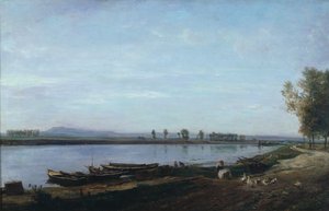 A Szajna, Bezons, Val dOise alkotó: Charles Francois Daubigny