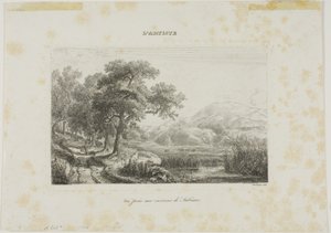 Nézet Subiaco közelében készült alkotó: Charles Francois Daubigny