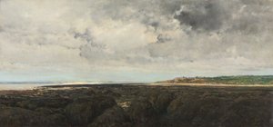 Villerville a Le Ratier-ből látható, 1855. alkotó: Charles Francois Daubigny