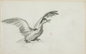 Vad duett (recto); két álló női akt fülkében (verso) alkotó: Charles Francois Daubigny