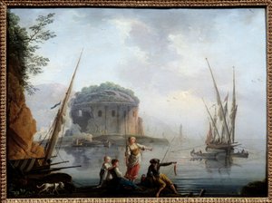 Charles Francois Grenier de la Croix dit Lacroix de Marseille tengeri festménye (? -1782) 18. század V. 0,27x0,38 m Rouen, Szépművészeti Múzeum