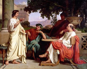 Horatius, Vergilius és Varius Maecenas házában