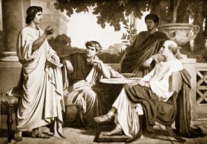 Vergilius, Horatius és Varius Maecenas házában