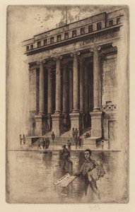 Veranda, Old Custom House, Wall Street, 1905.