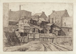 Névtelen faház a városban, 1880-as évek.
