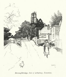Boroughbridge, Isle of Athelney, Taunton (litográfia) alkotó: Charles George Harper