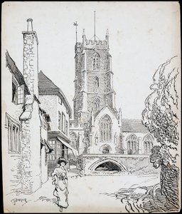 Szent György paptemplom, Dunster, Somerset, 1892-1933 alkotó: Charles George Harper