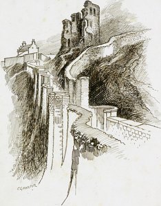 Scarborough kastély, North Yorkshire, 1892-1933 alkotó: Charles George Harper