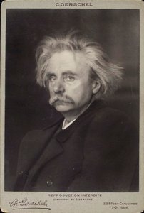 Edvard Grieg, norvég zeneszerző és zongoraművész, a 19. század végén vagy a 20. század elején alkotó: Charles Gerschel
