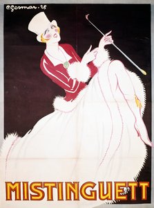 Mistinguett (1872-1956), poszter illusztrálta, Charles Gesmar (1900-1928), Franciaország, XX. század