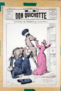 A „Don Quijote”, 335. szám borítója, Színes szatirikus alkotó: Charles Gilbert Martin