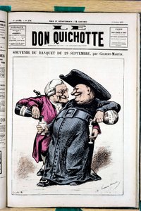 A „Le Don Quijote” borítója, 276. szám, színes szatirikus