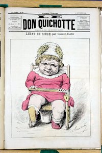 A „Le Don Quijote” borítója, 67. szám, színes szatirikus alkotó: Charles Gilbert Martin