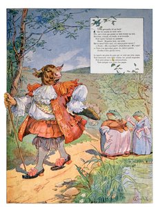 A béka, aki olyan nagy akart lenni, mint az ökör, 1900 körüli (metszet)
