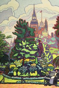 Kertek a Victoria rakpart mentén alkotó: Charles Ginner