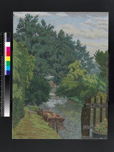 The Punt in the Mill Stream, 1930 körül alkotó: Charles Ginner