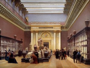 Kilátás a Musee Napoleon III-ra, terrakotta szoba a Louvre-ban, más néven galéria Campana Painting by Sebastien Charles Giraud (1819-1892) 1866 V. 0,97x1,3 m