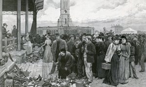 Egy londoni vásári nap a Metropolitan Cattle Marketen alkotó: Charles Green