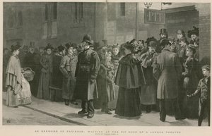 Türelemgyakorlat: várakozás egy londoni színház gödör ajtajában alkotó: Charles Green
