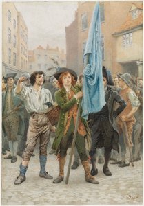 Barnaby Rudge segít a gordoni zavargások vezetésében, 1884. alkotó: Charles Green