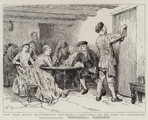 A sötét ház, Billingsgate, Hogarth karikatúrája a Puddledock hercegéről alkotó: Charles Green
