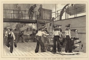 A Spithead-i haditengerészeti szemle, a HMS Hercules királyi üdvözletével