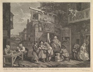 Szavazatgyűjtés, II. tábla: Egy választás négy lenyomata, 1757. február 20. alkotó: Charles Grignion