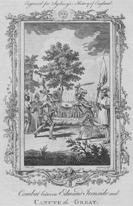 Harc Edmund Ironside és Nagy Kánú között, 1773. alkotó: Charles Grignion