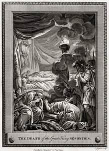 Sesostris nagy király halála, az ókori Egyiptom, 1775 alkotó: Charles Grignion