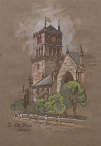 The Old Steeple, Dundee (kézzel színezett nyomat)