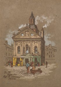 The Old Trades Hall, High Street, Dundee (kézzel színezett nyomat)
