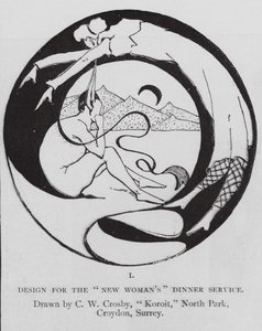 Az Új Női vacsoraszerviz terve (metszet) alkotó: Charles H. (after) Crosby