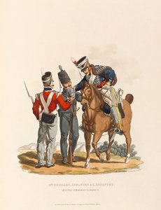 „3. huszárok, gyalogság és könnyű gyalogság. A király német légiója”, 1815 körül (akvatinta)
