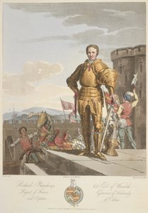 Richard Beauchamp (1381-1439) Warwick grófja, Anno 1439, Sir Samuel Rush Meyrick és C.H. Smith, 1815-ben megjelent (színes