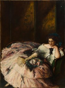 Emléktárgy Kathleen Bruce kisasszony nemzetközi báli portréjáról, 1907.