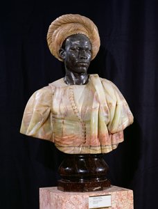 Egy szudáni férfi mellszobra, 1857 (onix és bronz)