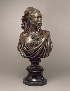 Said Abdullah Mayac portré mellszobra, Dárfúri Királyság, Szudán, 1848 (bronz)