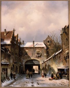 Egy falusi utcai jelenet télen, 1893