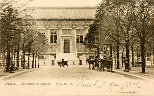 Képeslap/Palais de Justice/Párizs/Seine/Ile de France/Franciaország