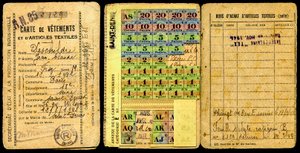 Minősítési kártya/Ruházati Kártya/Ipari Termelési Titkárság/Második világháború 1941