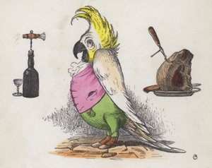Mohó kakadu (színes metszet) alkotó: Charles Henry (after) Bennett