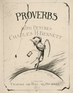 A címlap illusztrációja a Charles H Bennett által készített Példabeszédek képekkel című könyvhöz (metszet) alkotó: Charles Henry (after) Bennett